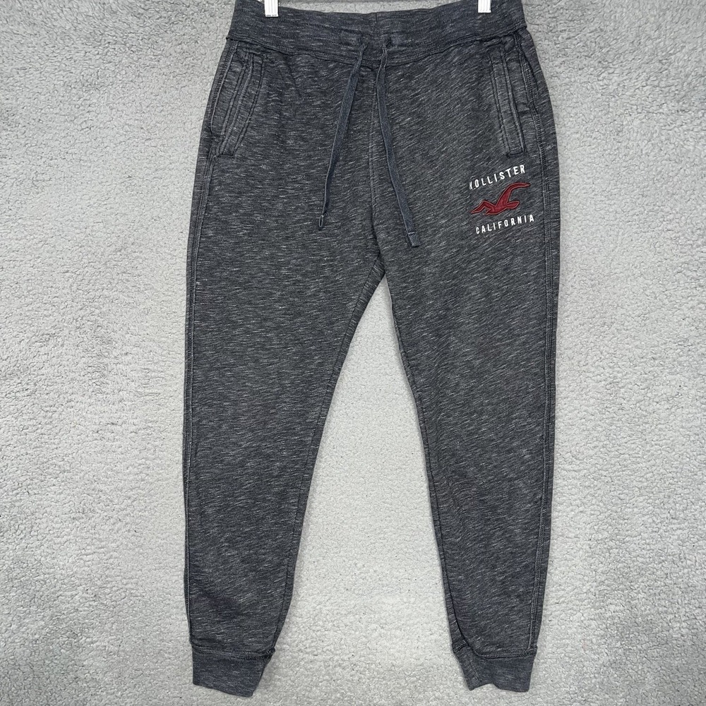 VTG Hollister Sweatpants Size S‎ Heather Gray Embroidered California Joggers Y2K